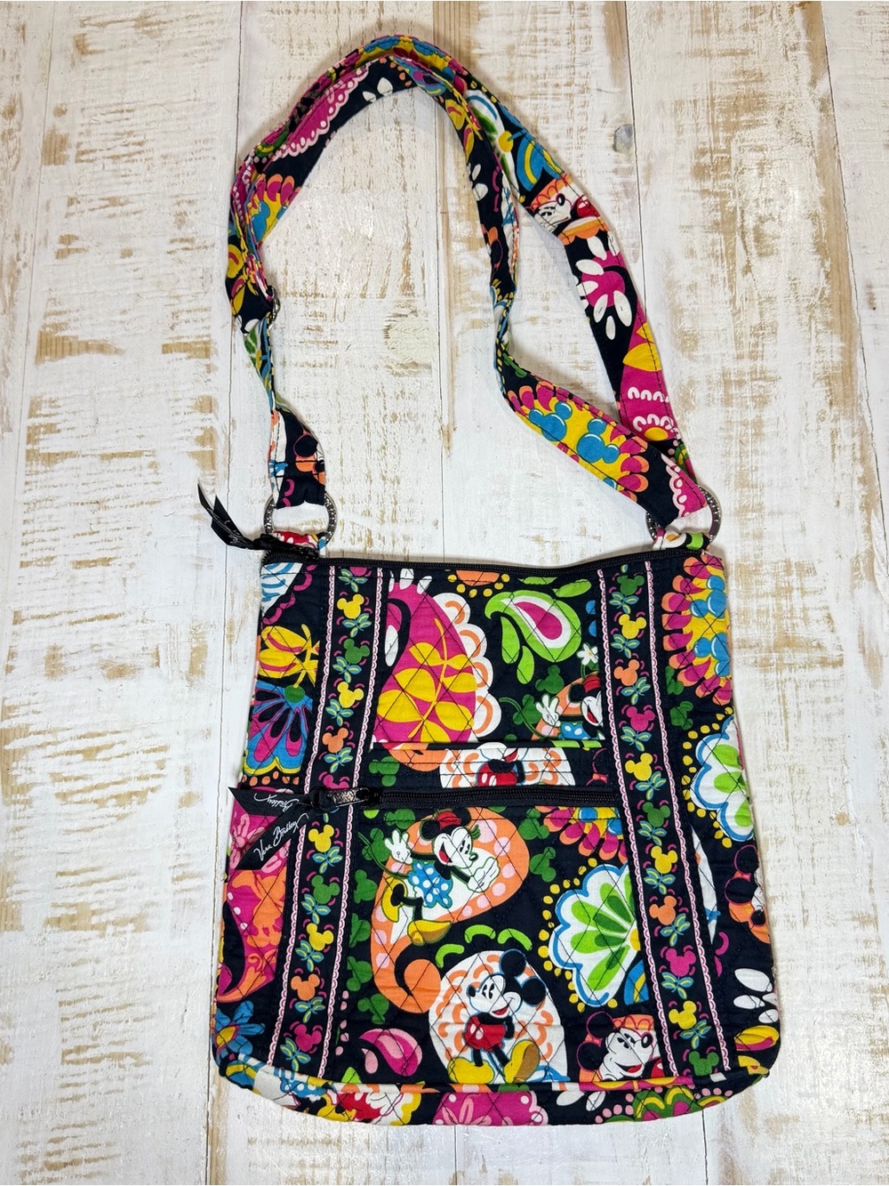 Vera Bradley Disney Parks Midnight with Mickey Hipster Crossbody Purse Minnie